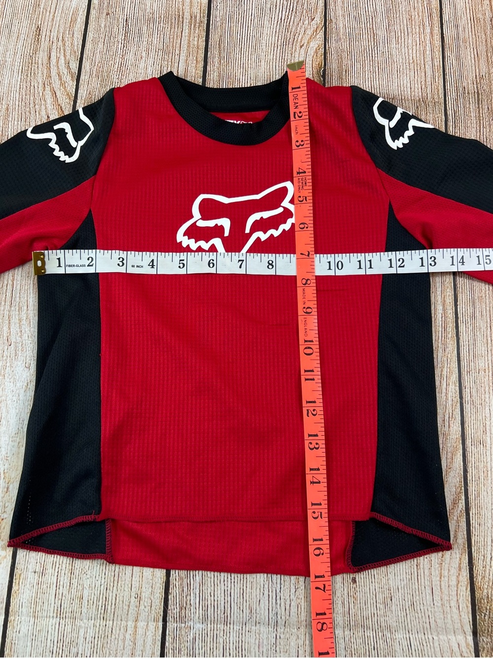 Fox Racing 180 Prix Red Black Motocross Jersey Youth Kids Size Small - Picture 4 of 6